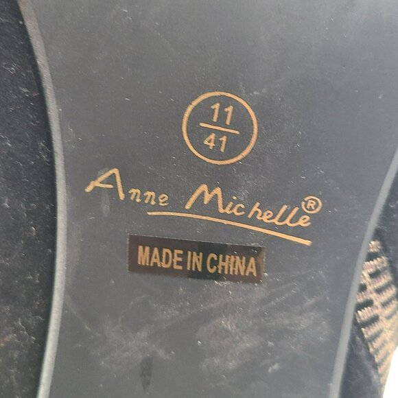 Anne Michelle Women's Heeled Ankle Boot Black Size 11 - Picture 9 of 9